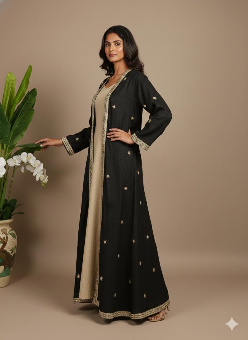 white christmas dresses Black Islamic Muslim Sequin Long Mermaid Fancy Wedding Dress – Sultan Dress main image 0