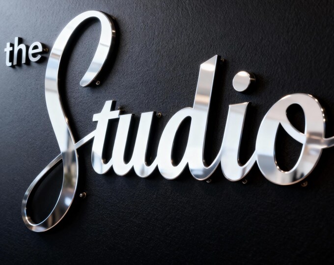 Custom Floating Letters , Custom Logo Sign , Raised Metal Letters ...