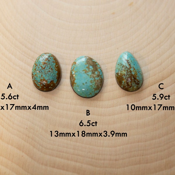 Number 8 Cabochon Gemstones, Nevada Turquoise, Gems for jewelry making, USA Mined