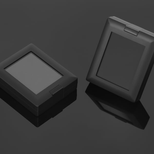 Premium Black Glass-Top Gemstone Display Box