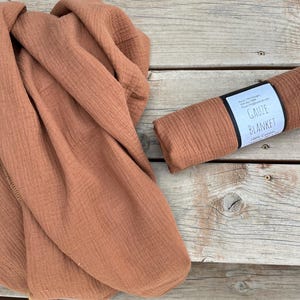 Double Gauze Baby Blanket - Rust