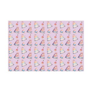 Vintage Birthday Cakes Gift Wrap Papers, Wrapping Paper Roll for Birthdays, Party Decor, Scrapbooking, , Gift Wrapping, Carta regalo