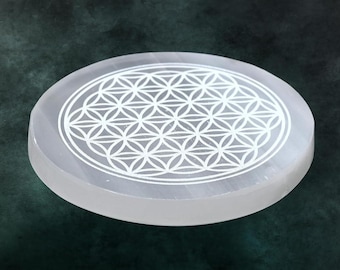Selenite Crystal Charging Plate: Reiki & Meditation Cleansing Disc