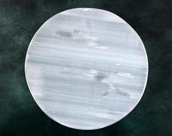 Selenite Crystal Charging Plate: Energy Cleansing Disc for Reiki & Meditation