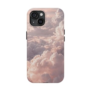 Cloudy Aesthetic Phone Case - Tough, Protective Cover, Trendy Gift, Pink Clouds, Cute Mobile Accessory, Unique Design