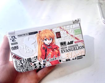 DIY evangelion Asuka 3ds nds case full model series, cartoon anime handmade protective case, 3ds 2ds nds replacement shells for the new gift