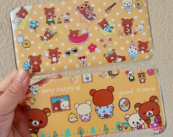 DIY Rilakkuma 3ds nds case full model series, cartoon anime handmade protective case, 3ds 2ds nds replacement shells for the new gifts