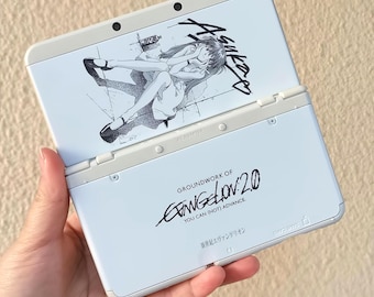 DIY evangelion Asuka new 3ds Replacement case, new 3ds replacement shells, 3ds 2ds nds full model series, Cartoon Animals protective case
