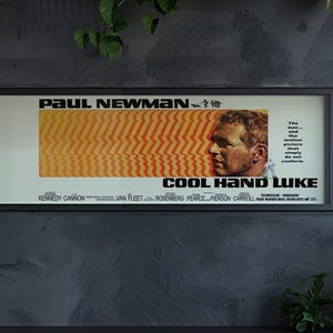 Cool Hand Luke Modern Framed art, Handmade special edition movie poster, Unique gift for Paul Newman fans, Unique posters and prints