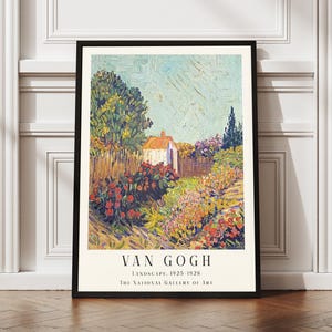Van Gogh Print | Landscape Print, Van Gogh Frame Art, Museum Exhibition Poster, Van Gogh Paintings, Museum Wall Art, Modern Home Decor
