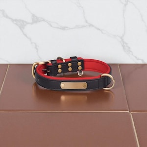 Luxury Leather Dog Collar: Adjustable Durable Pet Collar for Training & Walking