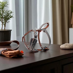 Handmade Leather Dog Harness with Handle: Adjustable Comfort Fit