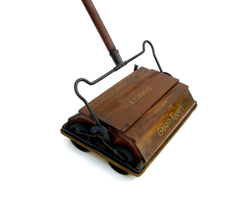 Antique Bissell Rug & Floor Sweeper Wood Handle 1800s Works Etsy