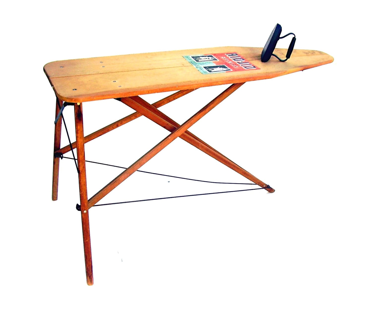 Antique Wooden Ironing Board 1920s Rid Jid Label Industrial Etsy
