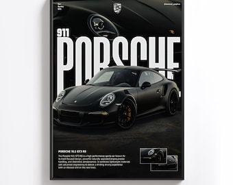 Porsche 911 GT3 RS Poster Set: Car Wall Art (Digital Download)