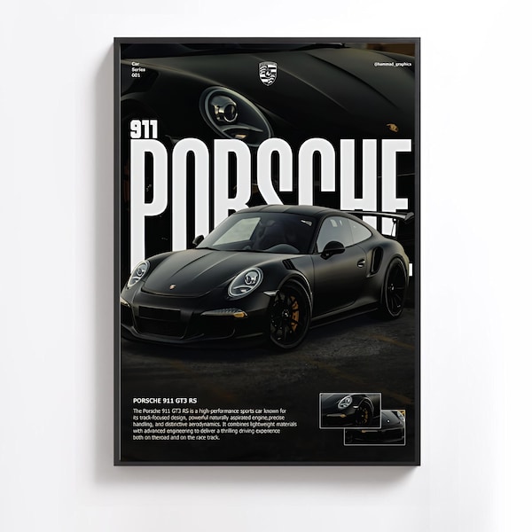 Porsche 911 XS Poster Set: Auto Wandkunst (Digitaler Download)