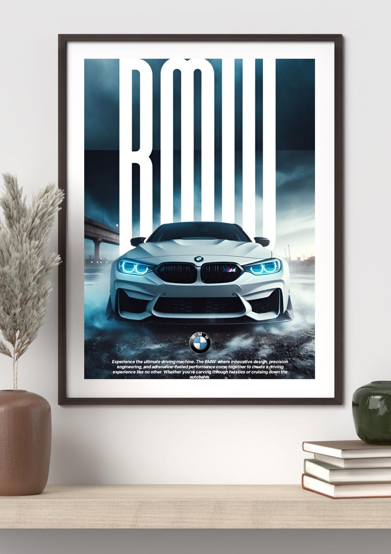 BMW M Series Car Poster Set | Modern Automotive Art (digital Download ...