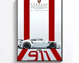 Porsche 911 GT3 RS Print: 992 Sports Car Wall Art (Digital Download)