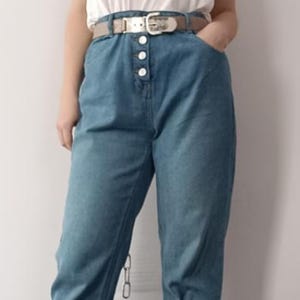 Tu Mom&#39;s High-Waisted Blue Denim Jeans Size 12