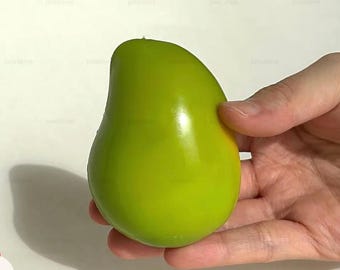 Handmade Mango Crunchy Squishy Stress Ball | Color Changing ASMR Fidget Toy (TPR Shell)