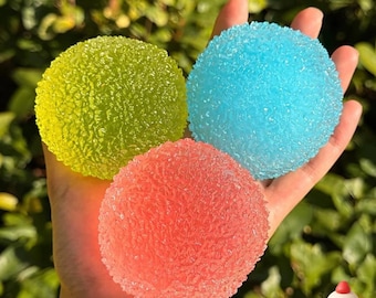 Samtiger Gel-Stressball, glitzernder ASMR-Schreibtisch-Fidget, Geschenk für erwachsene Kollegen