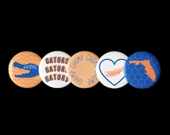 Orang & Blue Gameday Pins
