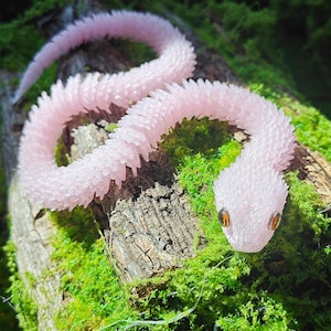 Serpiente articulada flexible impresa en 3D, juguete antiestrés, decoración de escritorio articulada de PLA iridiscente deslumbrante, juguetes antiestrés para TDAH, animal de juguete, juguetes flexibles