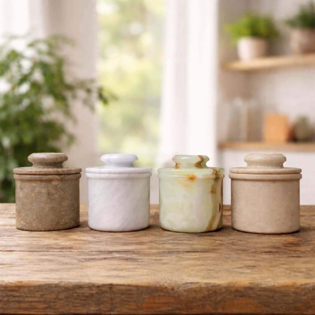 Handmade Butter Dish | French Butter Keeper with Lid | Kitchen Gift - Verona