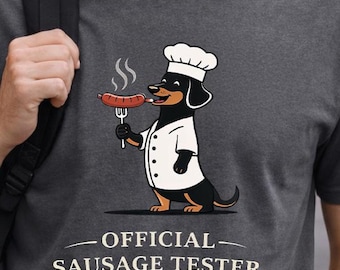 T-shirt Maître Grillardin Teckel, T-shirt Barbecue Humour, T-shirt Chien Saucisse, T-shirt Papa Barbecue, T-shirt Chien Humour, T-shirt Comfort Colors