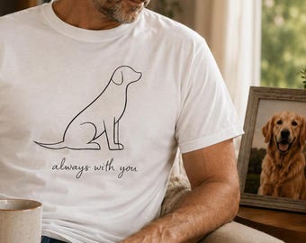 Pet Loss Gift Shirt, Dog Memorial Tee, Always With You, Rainbow Bridge Gift, Dog Mom Remembrance Shirt