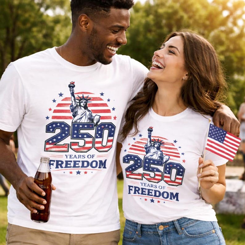 250 Years of Freedom Shirt Comfort Colors, 1776 2026 Patriotic Tee, American Anniversary Shirt, USA Independence Celebration Tee