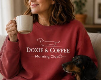 Dachshund Mom Sweatshirt, Black Dachshund Sweater, Wiener Dog Mother's Day Gift, Sausage Dog Lover Pullover
