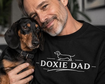 Dachshund Dad Sweatshirt, Wiener Dog Dad Gift, Minimalist Doxie Crewneck, Sausage Dog Lover Sweatshirt, Father's Day Gift for Dog Dad