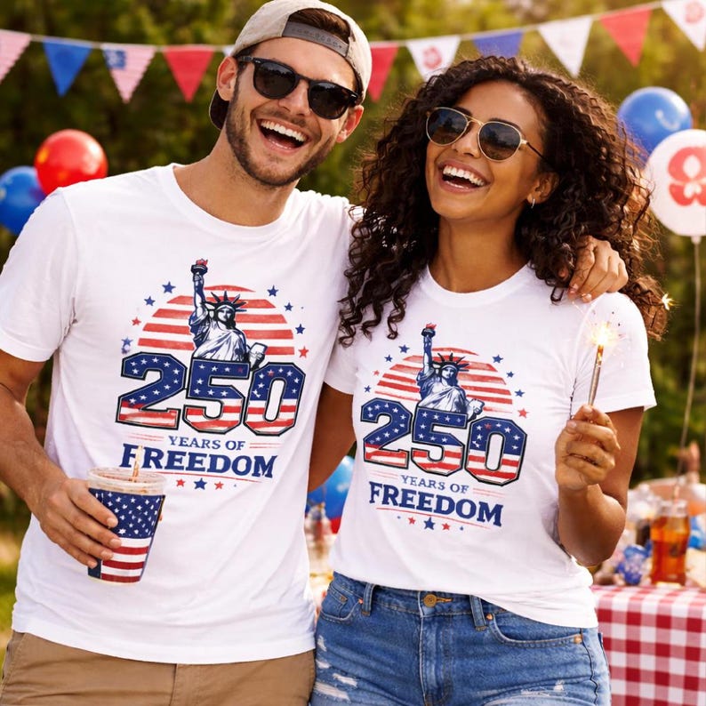 250 Years of Freedom Shirt Comfort Colors, 1776 2026 Patriotic Tee, American Anniversary Shirt, USA Independence Celebration Tee