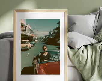 1960s Retro Poster Print - Mid-Century Modern Wall Art - Moody Posters - Bathroom Décor - Mature Photography Print
