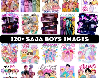 120+ Demon Hunters Saja boys PNG Bundle | Kpop demon hunters PNG Saja Boys T-shirt designs | Kpop T shirt Designs | Saja Boys Designs PNG