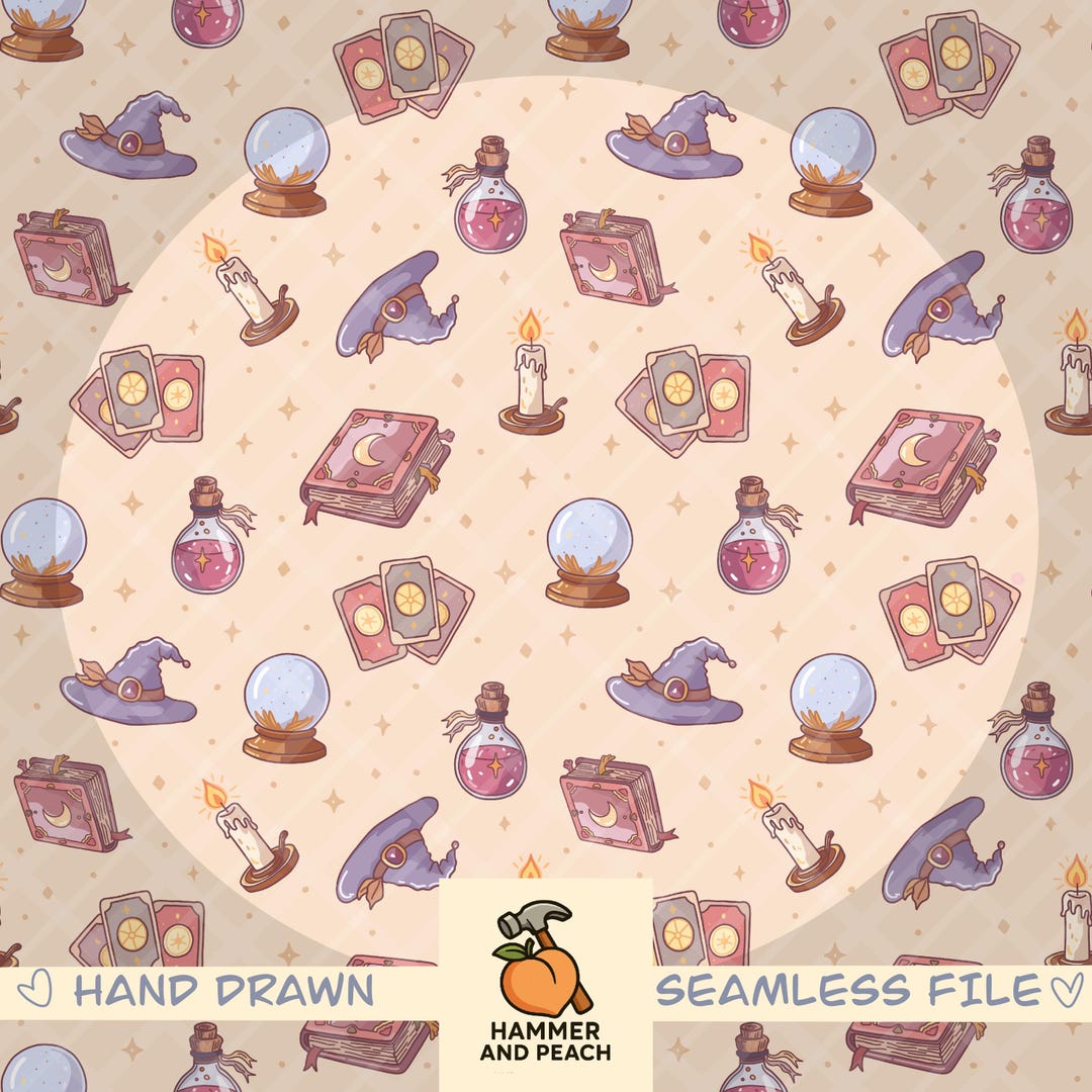 Tarot Pattern Box Vintage Mystic Tarot Seamless Pattern (2PNG, Hand Drawn, 300DPI) - Etsy
