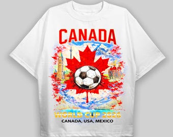 Canada World Cup 2026 Shirt Soccer Fan Tee Maple Leaf Football Shirt Canada USA Mexico Game Day Outfit Unisex Gift