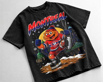 Vintage Montreal Hockey Acid Wash Hoodie, Hockey T-shirt, Unisex Shirt, Retro Washed Apparel Sweatshirt, Gift for him Gift for her.