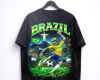 FIFA World Cup 2026 Brazil Shirt, Brazil Soccer Graphic Tee, Vintage Football Shirt, Brazilian Fan Gift, Unisex Tee, Streetwear Soccer Tee.