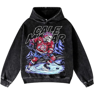 Vintage Cale Makar Colorado Hockey Acid Wash Hoodie, Wash T-Shirt, Unisex Shirt, Retr Apparel Sweatshirt, Gift for him Gift for her.