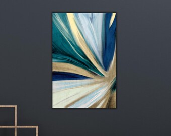 Neutral Abstract Wall Art: Modern Blue Contemporary Home Décor