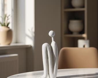 Minimalist Abstract Resin Sculpture: Modern Home & Office Decor