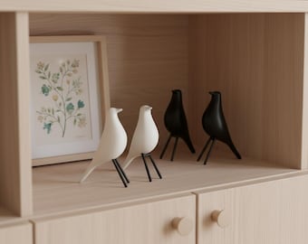 Nordic Bird Sculpture: Modern Minimalist Resin Decor