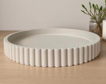Bandeja de resina acanalada para mesa de centro: decoración moderna minimalista, 28 cm