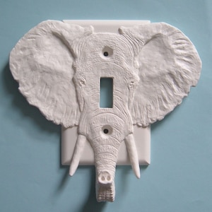 Elephant / Light Switch Plate / Baby decor / Wall cover / toggle switchplate / Outlet / Jewelry Holder