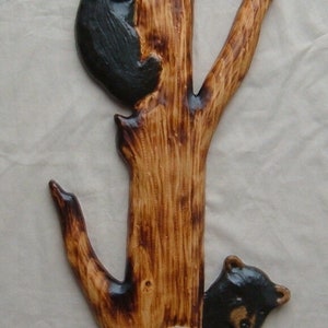 Black Bear, Wood Carving ,Chainsaw Carving,  Log Cabin Decor, Wall Art, Wood Carving, Wood Carved Bear, Bear Decor, Black Bear