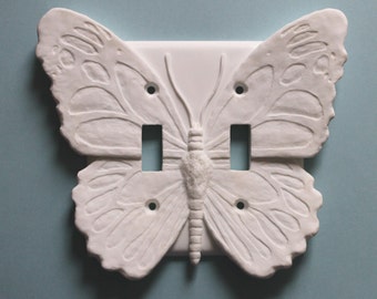 Butterfly / LIght Switch Plate / Decor / Wall cover / Double toggle / Switchplate / Outlet / Sculptures/