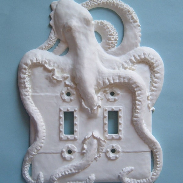 STEAMPUNK / Octopus / Light Switch Cover / Double Toggle / Kraken / Steampunk Decor / Outlet Wall Cover / Steampunk Home Decor / Wall Plate