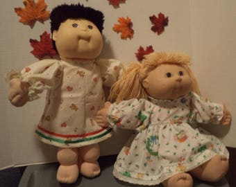 Dresses for 16 inch Cabbage Patch Doll, Christmas Prints, Doll Clothes, Ready to Ship